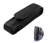 Funda Linterna Cinturon Policial, Funda de Linterna de Nylon Resistente con Hebilla Mágica y Portabilidad para Uso Táctico al Aire Libre, Bolsa de Cinturón Universal para Caza y Camping
