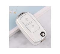 Funda Llave Coche 2 Y 3 Botones para VW para Amarok para Polo para Golf 4 5 6 MK4 para Bora para Jetta para Altea para Alhambra para Passat B5 B6 B7(2 Button White)