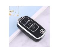 Funda Llave Coche 2 Y 3 Botones para VW para Amarok para Polo para Golf 4 5 6 MK4 para Bora para Jetta para Altea para Alhambra para Passat B5 B6 B7(3 Button Purple)