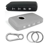 Funda Llave Coche Silicona para Mazda CX-5 CX-30 3 6 MX-5 CX-50 CX-9 CX-7 2019-2024 - 2 uds Carcasa Llave 4 Botones - Protector Antideslizante Click&Fit Negro+Gris