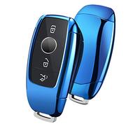 Funda Llave Mercedes Benz,Carcasa Llave Mercedes,Funda de protección para Llave de Coche Smart Keyless de Mercedes Benz E Class 2017 S 2018(Azul)