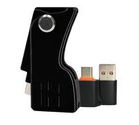 Funda Llavero Adaptadores compatible con YubiKey 5 NFC y 5C NFC (Negro)