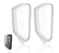 Funda Llaves Transparente 2 Paquetes Protector para VW Golf 8 | Carcasa Llave Coche 3 Botones Funda de Silicona para Mando de Coche Compatible con VW Lamando Teramon ID.4X ID.3 ID.6X