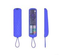 Funda luminosa para control remoto Fire TV 4K 2021 - Funda protectora de silicona a prueba de polvo lavable para ajuste delgado, color morado (azul)