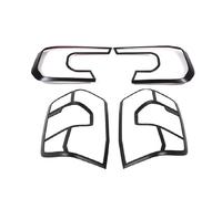 Funda luz trasera Para Ford Para Ranger T9 2023 2024 Marco Tira Lámpara Cabeza Delantera Embellecedora Cubierta Faro Automóvil protectores luz(Matte Black)
