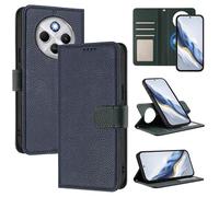 Funda Magnética de Cuero Genuino 2 en 1 para Xiaomi Redmi 14C 4G/Redmi A4 5G/A3 Pro,Estuche Magnético [Bloqueo RFID][Función Stand] Funda Tipo Billetera de Cuero Desmontable Leather Case,azul