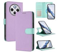 Funda Magnética de Cuero Genuino 2 en 1 para Xiaomi Redmi 14C 4G/Redmi A4 5G/A3 Pro,Estuche Magnético [Bloqueo RFID][Función Stand] Funda Tipo Billetera de Cuero Desmontable Leather Case,púrpura