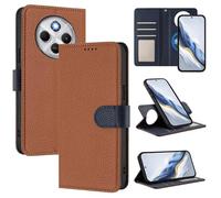 Funda Magnética de Cuero Genuino 2 en 1 para Xiaomi Redmi 14C 4G/Redmi A4 5G/A3 Pro,Estuche Magnético [Bloqueo RFID][Función Stand] Funda Tipo Billetera de Cuero Desmontable Leather Case,marrón