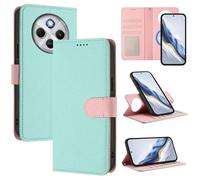 Funda Magnética de Cuero Genuino 2 en 1 para Xiaomi Redmi 14C 4G/Redmi A4 5G/A3 Pro,Estuche Magnético [Bloqueo RFID][Función Stand] Funda Tipo Billetera de Cuero Desmontable Leather Case,Verde