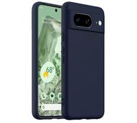 Funda Magnética de Silicona para Google Pixel 8, Funda Antigolpes con Anillo Magnético Integrado, Carcasa Protectora Soft Touch, Compatible con Carga Inalámbrica (Azul Marino)