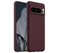 Funda Magnética de Silicona para Google Pixel 8 Pro, Funda Antigolpes con Anillo Magnético Integrado, Carcasa Protectora Soft Touch, Compatible con Carga Inalámbrica (Ciruela)
