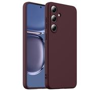 Funda Magnética de Silicona para Samsung Galaxy S25, Funda Antigolpes con Anillo Magnético Integrado, Carcasa Protectora Soft Touch, Compatible con Carga Inalámbrica (Ciruela)