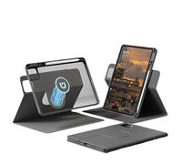 Funda magnética Desmontable con Ranura for bolígrafo, Adecuada for Xiaomi Pad 7/7Pro, 11,2 Pulgadas, 2024, Cubierta Trasera acrílica Transparente Resistente a la curvatura(Black,Pad 7 11.2inch)