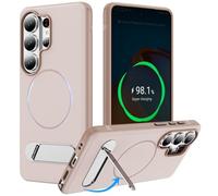 Funda Magnética For Samsung Galaxy S26 Plus/S26 Ultra, Carcasa Delgada con Función Atril De Protección A Prueba De Golpes, Cubierta Antideslizante con Soporte Plegable(Gold,S26 Ultra)