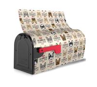 Funda magnética para buzón de correo reutilizable e impermeable con estampado de perro francés para una identificación única y fácil de identificar buzones
