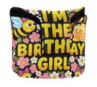 Funda magnética para cabeza de putter de golf con texto en inglés "I'm The Birthday Girl", para mazo, cuadrado, impermeable, piel sintética