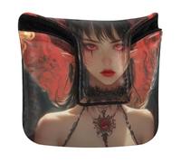 Funda magnética para cabeza de putter de golf estilo anime Demonic Beauties para mazos y piel sintética cuadrada