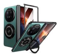Funda magnética para Honor Magic V6 5G, anillo de 360 grados, función atril | Bisagra completa, anillo magnético fuerte, vidrio protector, protección de la lente, protección de 360 grados