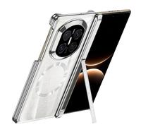Funda Magnética para Huawei Mate X7, Protector De Pantalla, Cubierta con Bisagra Y Soporte, Protección para La Lente, Resistente A Los Golpes, Transparente Y Delgada.,Silver