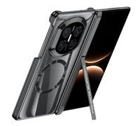 Funda Magnética para Huawei Mate X7, Protector De Pantalla, Cubierta con Bisagra Y Soporte, Protección para La Lente, Resistente A Los Golpes, Transparente Y Delgada.,Black