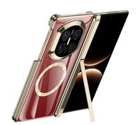 Funda Magnética para Huawei Mate X7, Protector De Pantalla, Cubierta con Bisagra Y Soporte, Protección para La Lente, Resistente A Los Golpes, Transparente Y Delgada.,Gold