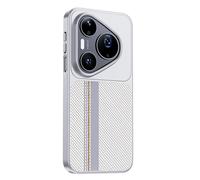 Funda Magnética para Huawei Pura 90 Pro/90 Pro MAX: Funda De Estilo Ejecutivo En Cuero Vegano, Compatible con Carga Inalámbrica, con Bordes Metalizados, Resistente A Impactos,90pro MAX,White