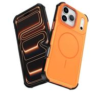Funda Magnética para iPhone 17/17 Pro/Air/17 Pro Max/17 E - Carcasa Delgada con Protección Sísmica En Las Cuatro Esquinas, Agradable Al Tacto, Antihuellas Y Compatible con Carga,17,Orange