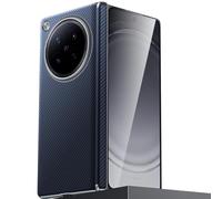 Funda Magnética para OPPO Find N6, Funda Fina Estilo Ejecutivo con Textura De Fibra De Carbono Y Protección De Bisagra.,Blue