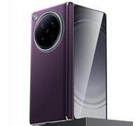 Funda Magnética para OPPO Find N6, Funda Fina Estilo Ejecutivo con Textura De Fibra De Carbono Y Protección De Bisagra.,Purple