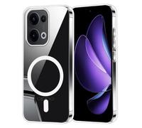 Funda Magnética para OPPO Reno13 5G, Carcasa Protectora Antigolpes Transparente con PC + TPU Parachoques, Suave Clara Silicona Caso Delgada Anti-Choques Case
