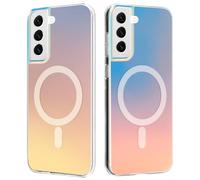 Funda Magnética para Samsung Galaxy S22+ / S22 Plus 6,6 Pulgadas, Compatible con MagSafe Carga Inalámbrica, Carcasa con Efecto de Iridiscente, Protección contra Caídas Antigolpes Case