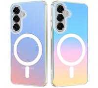 Funda Magnética para Samsung Galaxy S26 Plus, Compatible con MagSafe Carga Inalámbrica, Carcasa con Efecto de Iridiscente, Protección contra Caídas Antigolpes Case