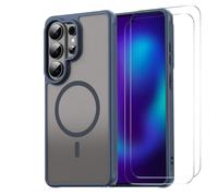 Funda magnética para Samsung Galaxy S26 Ultra + 2 protectores de pantalla | Compatible con MagSafe, juego de funda completa, protección exacta de la cámara, parte trasera mate, marco de TPU