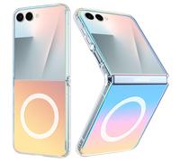 Funda Magnética para Samsung Galaxy Z Flip7, Compatible con MagSafe Carga Inalámbrica, Carcasa con Efecto de Iridiscente, Protección contra Caídas Antigolpes Case