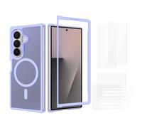 Funda magnética para Samsung Galaxy Z Fold8 Ultra con set de cristal, color | 2 protectores de cristal para exteriores, 2 láminas de hidrogel para interiores, marco de TPU, placa trasera de 2,0 mm