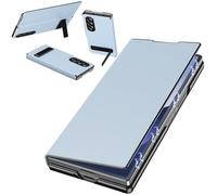 Funda magnética para Samsung Z Fold3, Soporte de amortiguación Incorporado Horizontal/Vertical, Carcasa de Cuero PU para Samsung Galaxy Z Fold 3-Azul Cielo