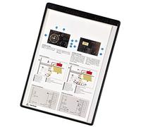 Funda magnetica tarifold pvc din a4 con banda magnetica para colgar negro pack 5 unidades