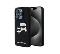 Funda MagSafe Karl Lagerfeld con impresión de dos cabezas, negra - iPhone 15 Pro