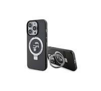 Funda MagSafe Karl Lagerfeld Ring Stand para iPhone 13 Pro, color negro.