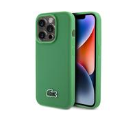 Funda MagSafe Lacoste Iconic Petit Piqué Woven Logo, Verde - iPhone 15 Pro