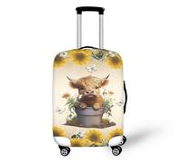 Funda Maleta Grande Animales Amarillos De Viaje Suave De Anti-Polvo Fundas para Maletas,3D Elástica Luggage Cover con Cremallera,Equipaje De Viaje Cubierta