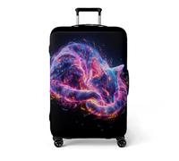Funda Maleta Grande Azul Púrpura De Viaje Suave De Anti-Polvo Fundas para Maletas,3D Elástica Luggage Cover con Cremallera,Equipaje De Viaje Cubierta