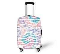Funda Maleta Grande Púrpura Y Blanca De Viaje Suave De Anti-Polvo Fundas para Maletas,3D Elástica Luggage Cover con Cremallera,Equipaje De Viaje Cubierta