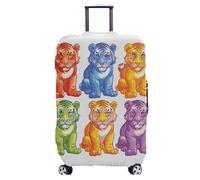 Funda Maleta Grande Tigre Azul De Viaje Suave De Anti-Polvo Fundas para Maletas,3D Elástica Luggage Cover con Cremallera,Equipaje De Viaje Cubierta