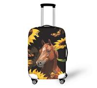 Funda Maleta Mediana Mariposa De Caballo Marrón Funda Para Maletas Elástico Fundas Maletas de Viaje Lavable Protector de Equipaje Con Cremallera Fundas para Maletas de Viaje Para 22-25 Pulgadas