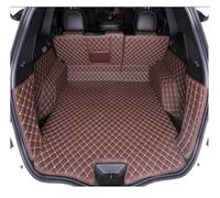 Funda Maletero Alfombra para Koleos 2 para Samsung QM6 2017 2018 2019 Alfombrilla De Protección De Maletero Almohadilla De Cuero(Brown B 5 Piece)