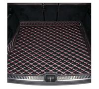 Funda Maletero Alfombra para Toyota para Crown 2012 2013 2014 2015 2016 2017 2018 Estera De Maletero De Coche Alfombra De Cuero Almohadilla Protectora(Black and Red-A)