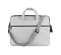 Funda maletin neopreno phoenix para portátil o tablet hasta 16pulgadas interior terciopelo gris