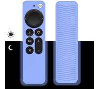 Funda mando a distancia para Apple TV 4K Siri Remote 3rd Gen (2022) / 2nd Gen (2021) Funda - Funda de silicona para accesorios de TV (Blue Glow)