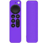 Funda mando a distancia para Apple TV 4K Siri Remote 3rd Gen (2022) / 2nd Gen (2021) Funda - Funda de silicona para accesorios de TV (Purple Not Glow)